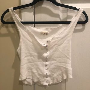 Urban outfitters button down crop top